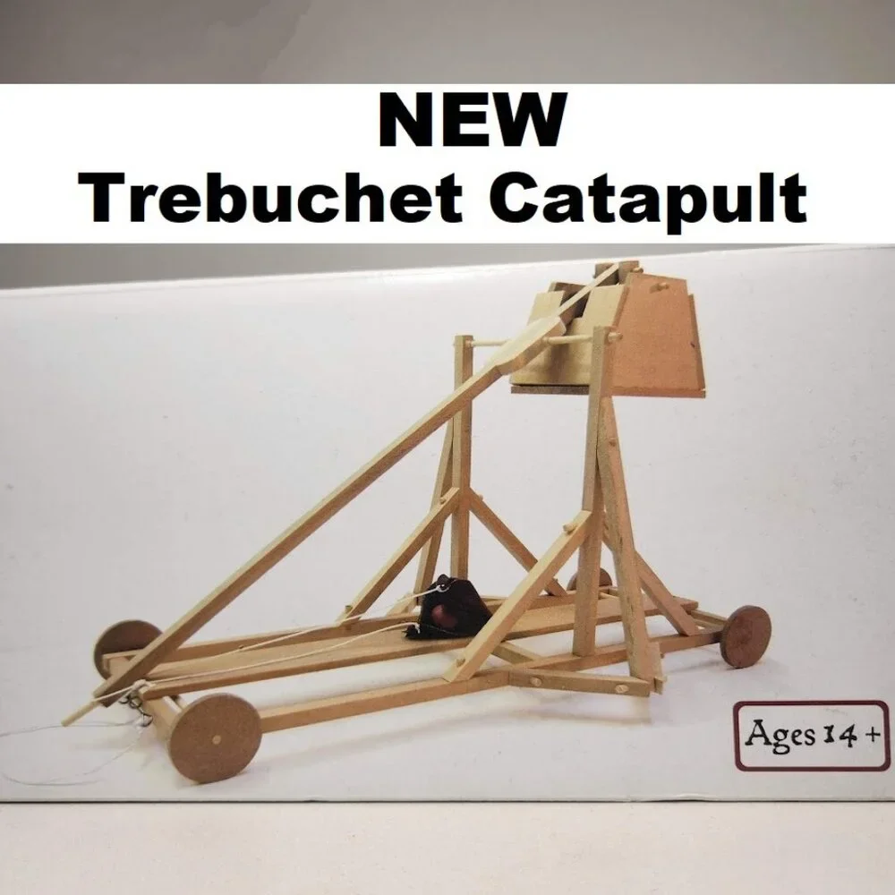 NEW Pathfinders Medieval Trebuchet Siege Engine Catapult Building Set Kit Craft
